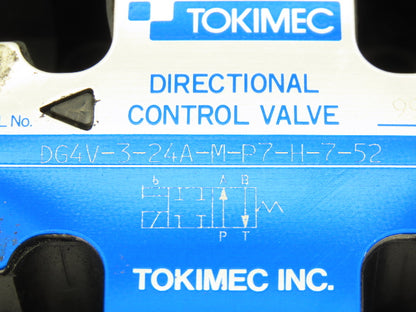 Tokimec DG4V324AMP7H752 Directional Control Single Solenoid Valve 24V Lot of 2