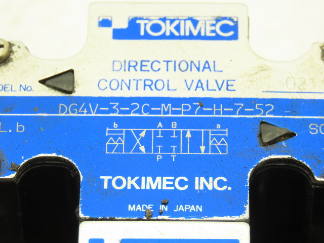 Tokimec DG4V-3-2C-M-P7-H-7-52 Directional Control Solenoid Valve 24V Lot of 2