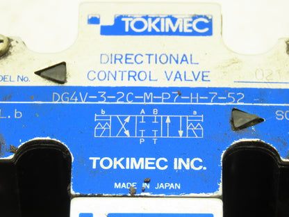 Tokimec DG4V-3-2C-M-P7-H-7-52 Directional Control Solenoid Valve 24V Lot of 2