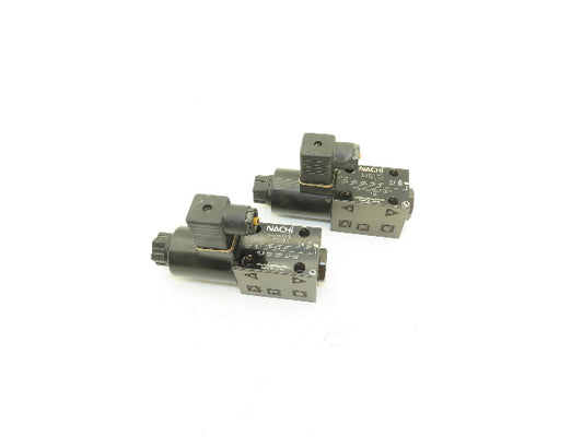 Nachi Hydraulic Directional Control Solenoid Valve 24VDC Lot of 2