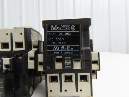 Moeller DIL1AM 3-Pole IEC Contactor 55A 220/240V Coil 25Hp 460V 3PH  Lot of 4