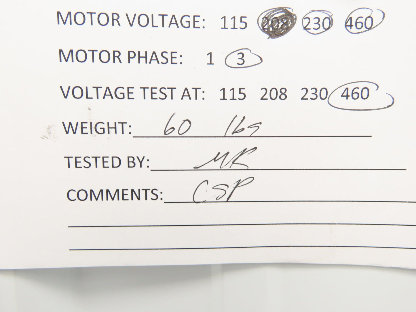 Ingersoll Rand 7VF 182TTFR4030BPL TFR AC Motor 3Hp 1760rpm 230/460V 3PH 182T