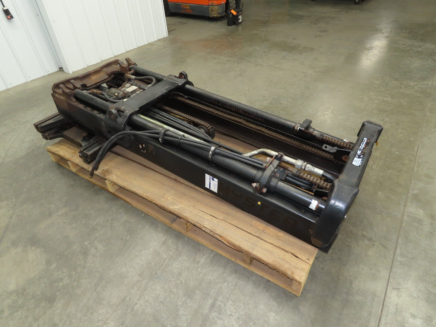 Hyster E60Z Forklift Mast 182" 3-Stage Side Shift Tilt Class 3 Electric 6000lbs