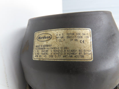 Nordson SICR26B28-WU-DA90LK-H-4G Inline Gearmotor 87.9rpm 2.6Kw 230V 3PH IEC 90L