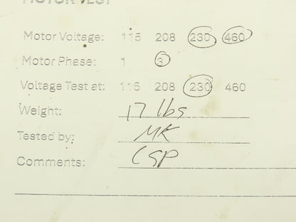Bonfiglioli BN71B4 Gearmotor .45kw 230/480V 14:1 Ratio Hollow Shaft VF44P1P71B14