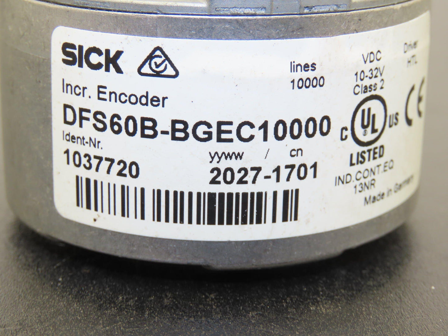 Sick DFS60B-BGEC10000 Incremental Encoder 10-32VDC Hollow Shaft