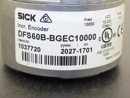 Sick DFS60B-BGEC10000 Incremental Encoder 10-32VDC Hollow Shaft
