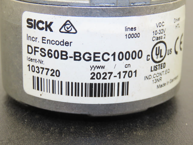 Sick DFS60B-BGEC10000 Incremental Encoder 10-32VDC Hollow Shaft