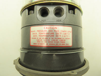 Dwyer 43010-SRH Capsu Photohelic Pressure Switch Gage 43000 Series 10" Water