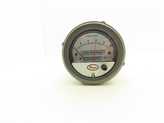 Dwyer 43010-SRH Capsu Photohelic Pressure Switch Gage 43000 Series 10" Water