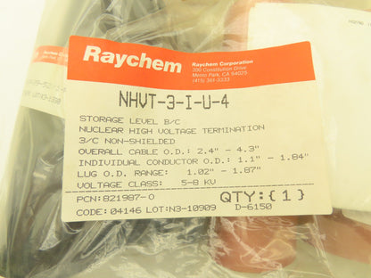 Raychem NHVT-3-I-U-4 Nuclear High Voltage Termination 3/C Non Shielded 8kv