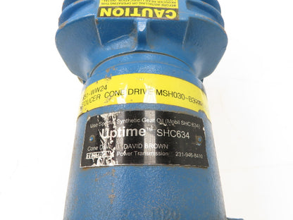 Cone Drive Worm Gearbox 100:1 Reducer 17.5rpm 1.08Hp 1-1/2" Hollow Shaft