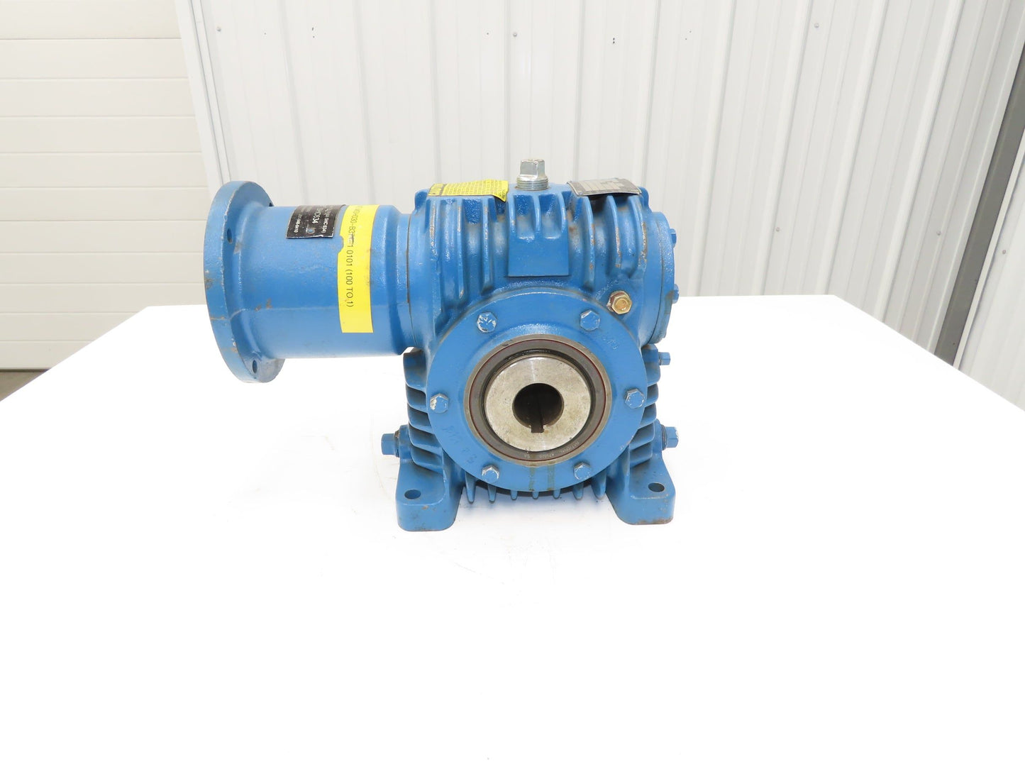 Cone Drive Worm Gearbox 100:1 Reducer 17.5rpm 1.08Hp 1-1/2" Hollow Shaft