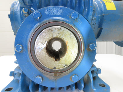 Cone Drive Worm Gearbox 100:1 Reducer 17.5rpm 1.08Hp 1-1/2" Hollow Shaft