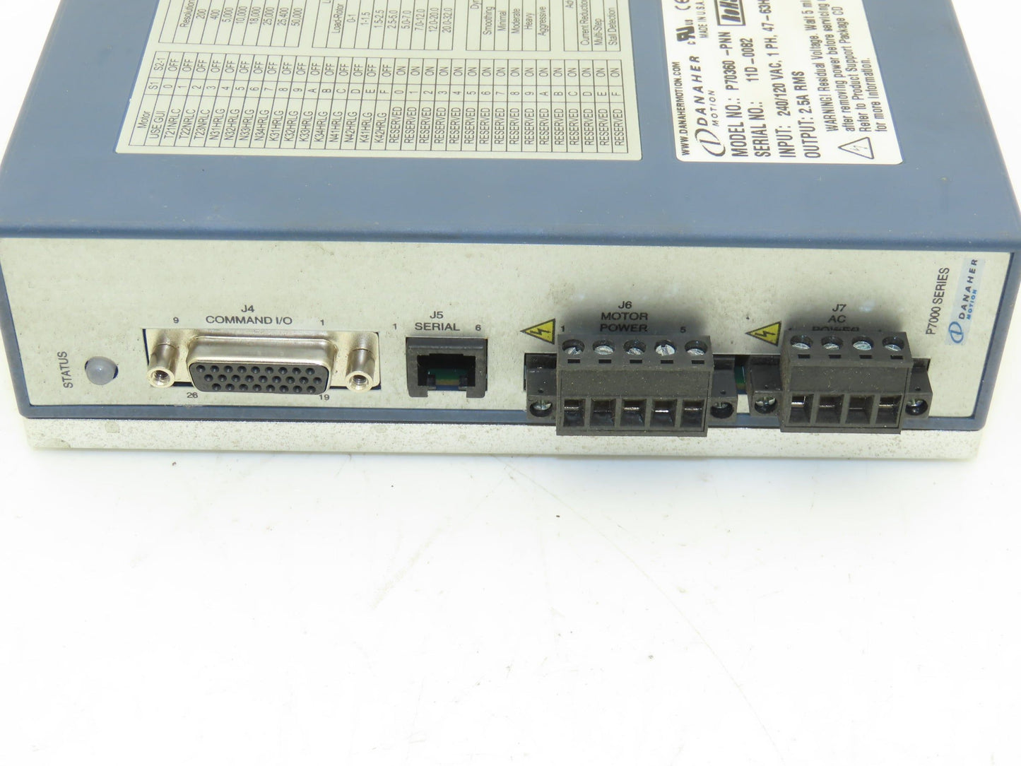 Danaher Motion P70360-PNN Stepper Motor AC Drive 120/240V 1Ph 2.5A