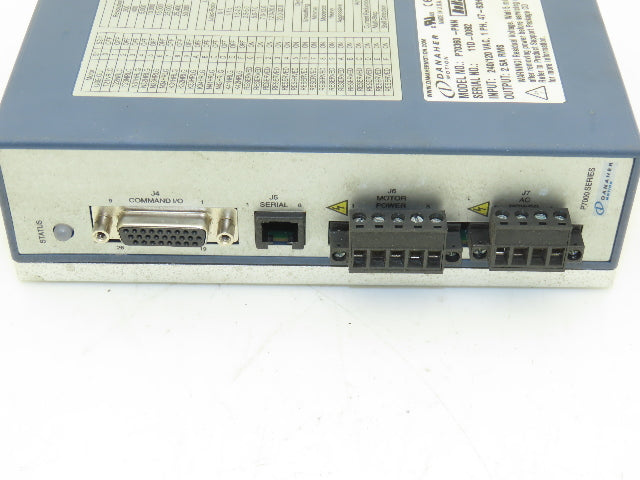 Danaher Motion P70360-PNN Stepper Motor AC Drive 120/240V 1Ph 2.5A