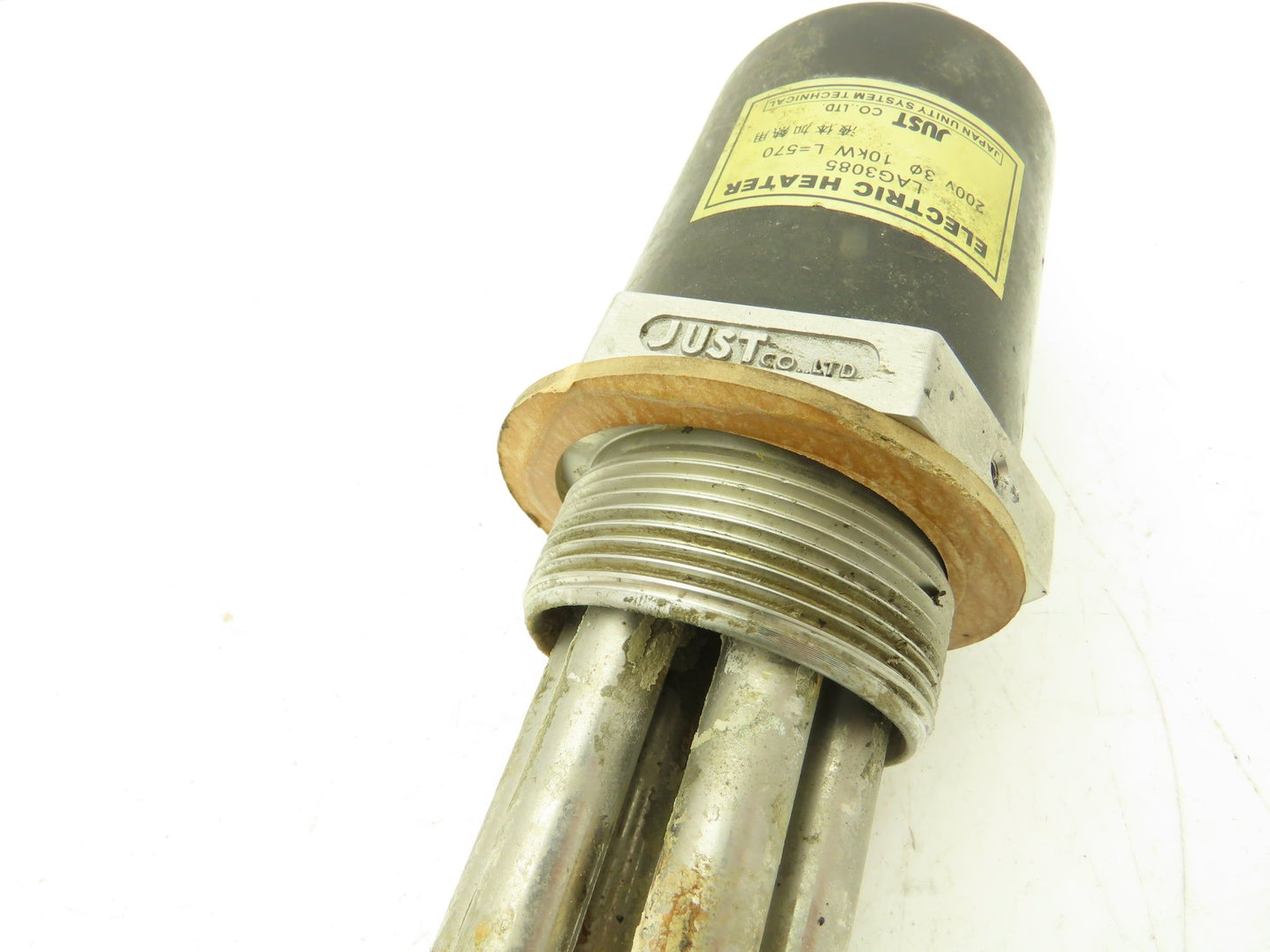 Just Co. LAG3085 Electric Heater Element 200V 10Kw 3PH 570mm Stainless