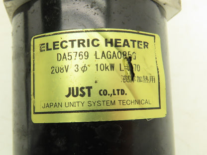 Just Co. LAGA085G Electric Heater Element 208V 10Kw 3PH 570mm Stainless