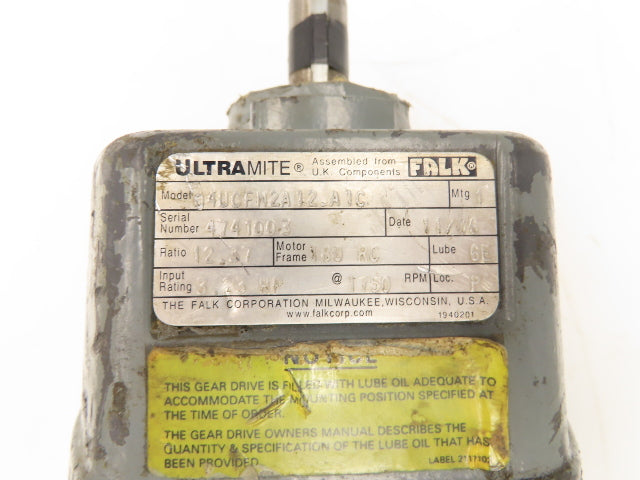 Falk UltraMite 04UCFN2A12.A1C Inline Helical Reducer 12.3:1 Gearbox 142rpm 3.2Hp