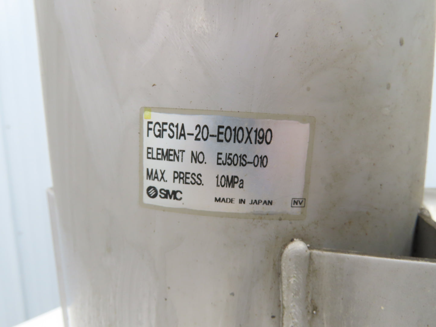 SMC FGFS1A-20-E010X190 Hydraulic Bag Filter Stainless Basket Strainer 190x440L
