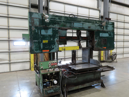 WF Wells B-52-2 Horizontal Steel Bandsaw 22"x 40" Twin Post 10HP 3PH 460V