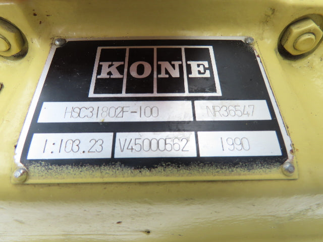 Konecranes HSC31802F-100 Gear Reducer 103.23:1 Gearbox 90mm Hollow Shaft
