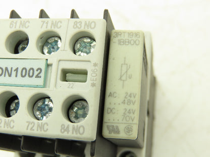 Siemens 3RT1015-1BB41 Motor Starter Contactor 24V Coil 5Hp 600V Lot of 3