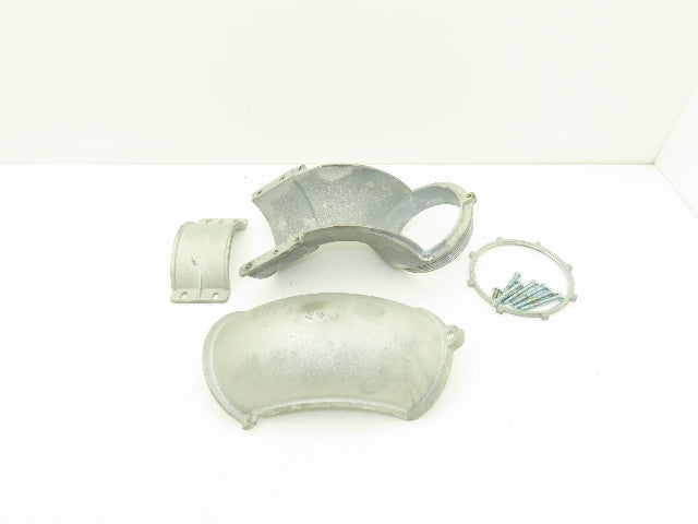 Arlington 8510 Metallic Flex Squeeze Connector 4" 90° Elbow Zinc Die Cast