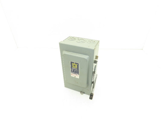 Square D HU-261 Safety Disconnect Load Switch 600V AC 10Hp/DC 15Hp 30A 2 Pole