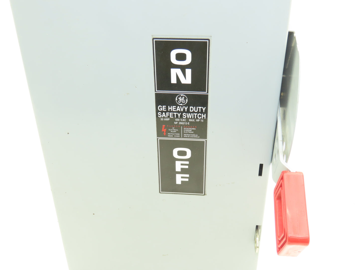 General Electric TH2261DC Safety Disconnect Load Switch 600V DC 10Hp 30A 2 Pole