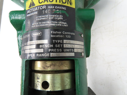 Fisher Controls 656 Size 30 Pneumatic Diaphragm Actuator 4" Butterfly Valve
