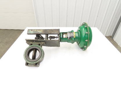 Fisher Controls 656 Size 30 Pneumatic Diaphragm Actuator 4" Butterfly Valve