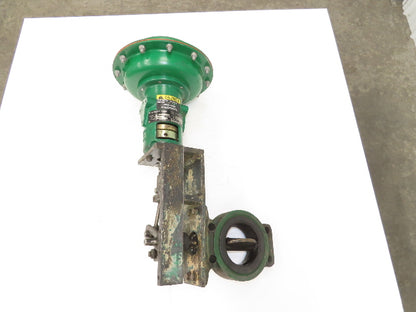 Fisher Controls 656 Size 30 Pneumatic Diaphragm Actuator 4" Butterfly Valve