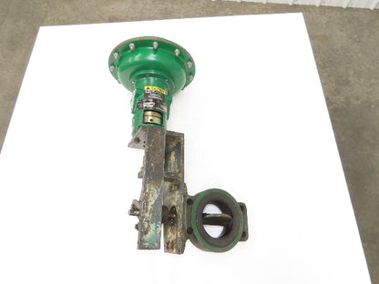 Fisher Controls 656 Size 30 Pneumatic Diaphragm Actuator 4" Butterfly Valve