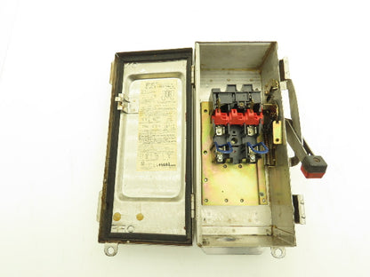 Square D H221DS Safety Disconnect Load Switch 240VAC 30A 2 Pole Stainless Steel