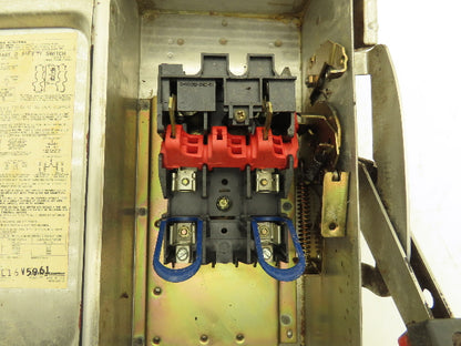 Square D H221DS Safety Disconnect Load Switch 240VAC 30A 2 Pole Stainless Steel