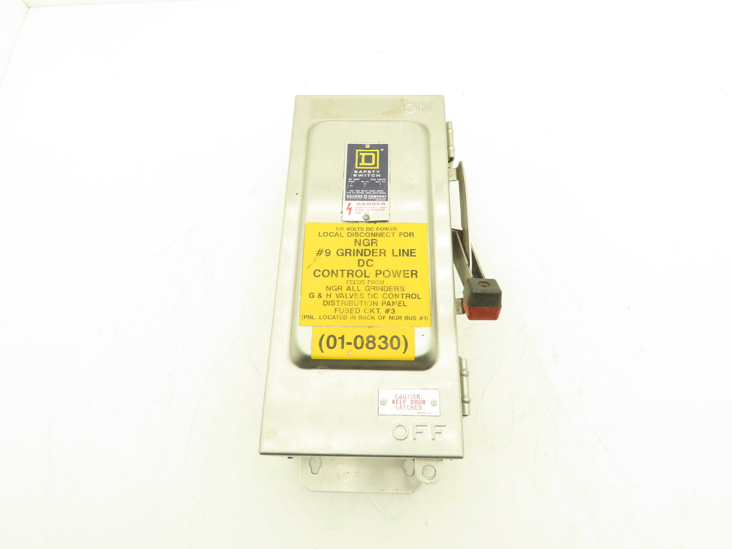 Square D H221DS Safety Disconnect Load Switch 240VAC 30A 2 Pole Stainless Steel
