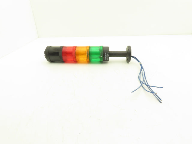 Werma 640 830 00 Signal Light Stack Tower Red Orange Green W/Alarm 24V AC/DC
