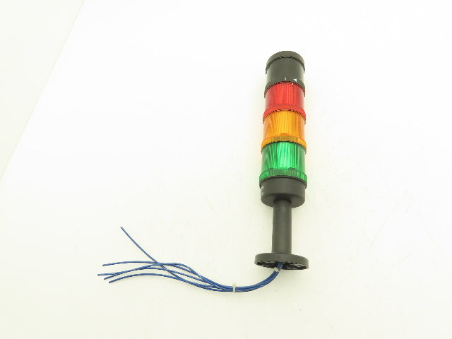 Werma 640 830 00 Signal Light Stack Tower Red Orange Green W/Alarm 24V AC/DC