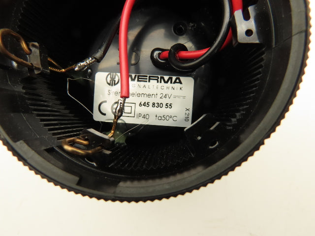 Werma 640 830 00 Signal Light Stack Tower Red Orange Green W/Alarm 24V AC/DC