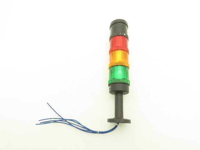 Werma 640 830 00 Signal Light Stack Tower Red Orange Green W/Alarm 24V AC/DC