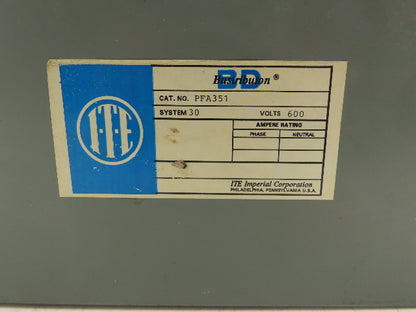 ITE PFA351 Busway Fusible Disconnect Switch Bus Plug 30A 600VAC 3PH