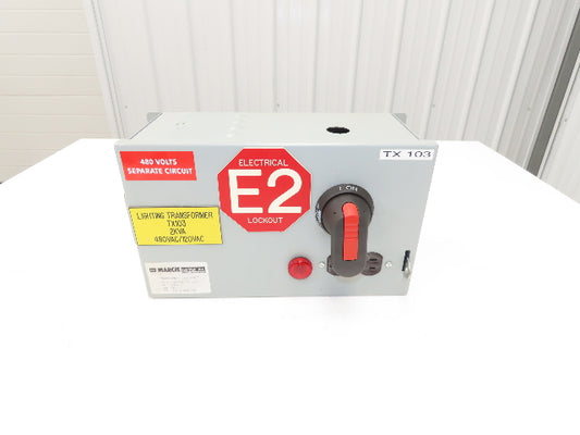 Marcie LD2000-PL-200K Stepdown Transformer Disconnect 2kva 1Ph HV 480V LV 120V