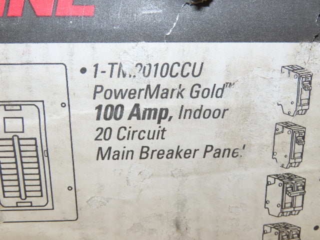 GE TM-2010 PowerMark Gold 100Amp Load Center 20 Circuit Indoor Main Breaker