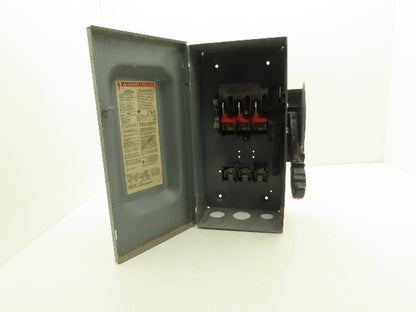 Square D H362N Fused Safety Disconnect Switch 60A 600VAC 600VDC 3 Pole