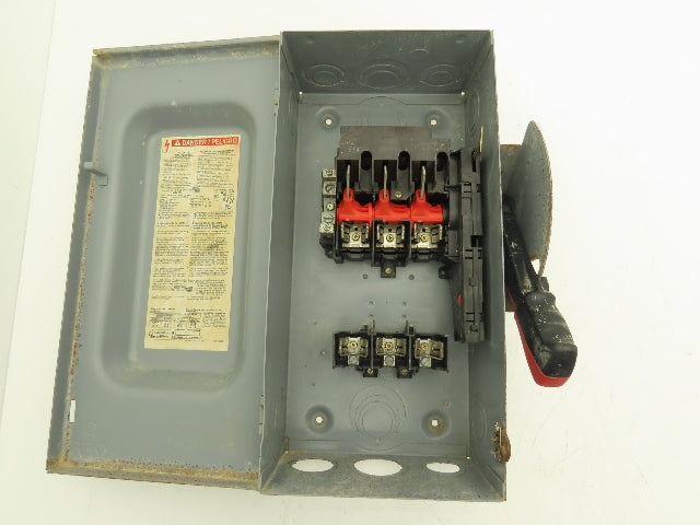 Square D H362N Fused Safety Disconnect Switch 60A 600VAC 600VDC 3 Pole