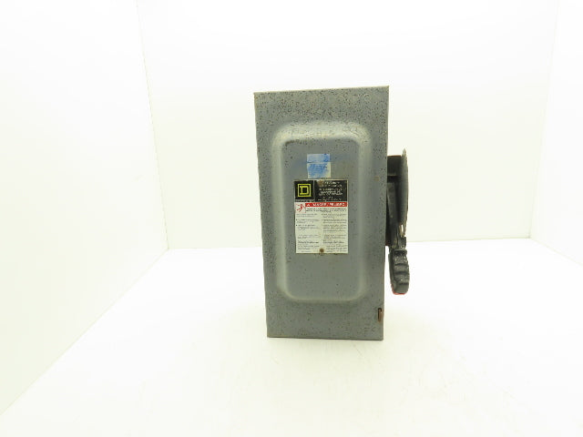 Square D H362N Fused Safety Disconnect Switch 60A 600VAC 600VDC 3 Pole