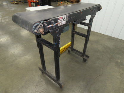 Hytrol 16"x 55" Slider Bed Conveyor on Casters 14.5" Belt 1/2Hp 90VDC End Drive