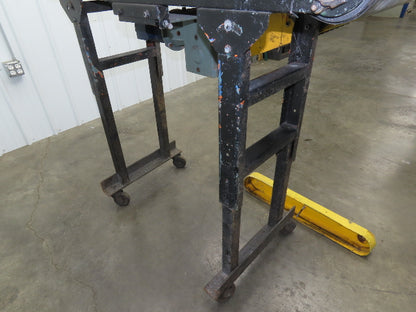 Hytrol 16"x 55" Slider Bed Conveyor on Casters 14.5" Belt 1/2Hp 90VDC End Drive