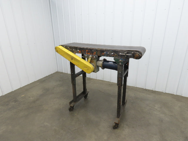 Hytrol 16"x 55" Slider Bed Conveyor on Casters 14.5" Belt 1/2Hp 90VDC End Drive